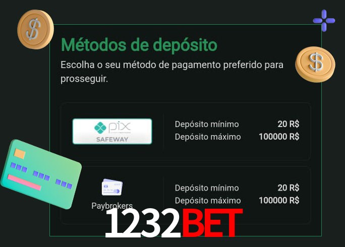 O cassino 1232Bet oferece uma grande variedade de métodos de pagamento